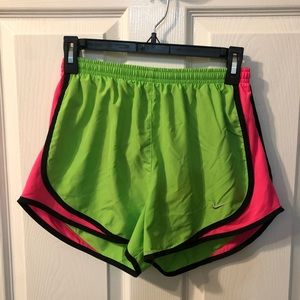 Nike // Dri-Fit Neon Green Tempo Shorts